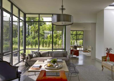 Interior Design by Siskin Valls, contemporary living room featuring siskin dining table
