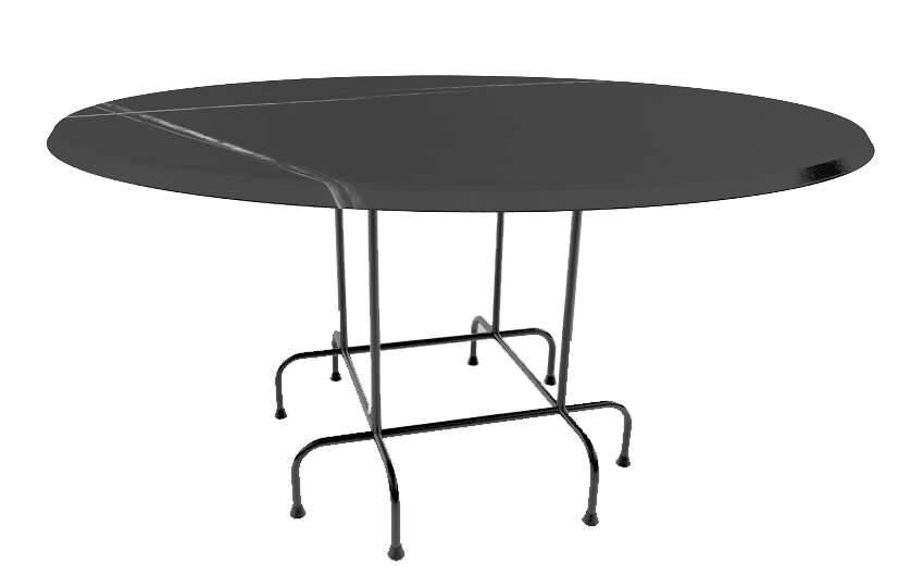 Dining table with 4 iron legs